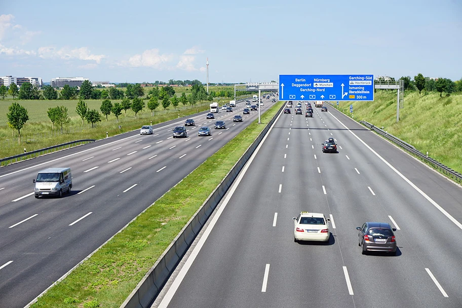 Autobahn bei München.