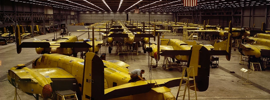 B-25 Produktionshalle in Kansas City.