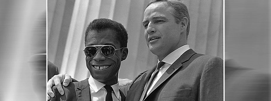 James Baldwin und Marlon Brando am Civil Rights March in Washington, 28. August 1963.