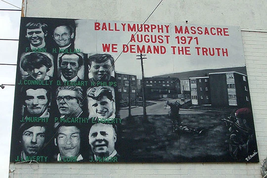 Strassenpropaganda in Belfast, Irland