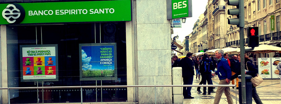 Filiale der Banco Espírito Santo (BES) an der Rua Augusta in Lissabon.