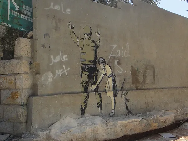 Street Art von Banksy in Bethlehem.