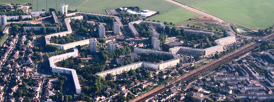 Vorstadt Le Quartier de la Fauconnière in Gonesse im Norden von Paris.