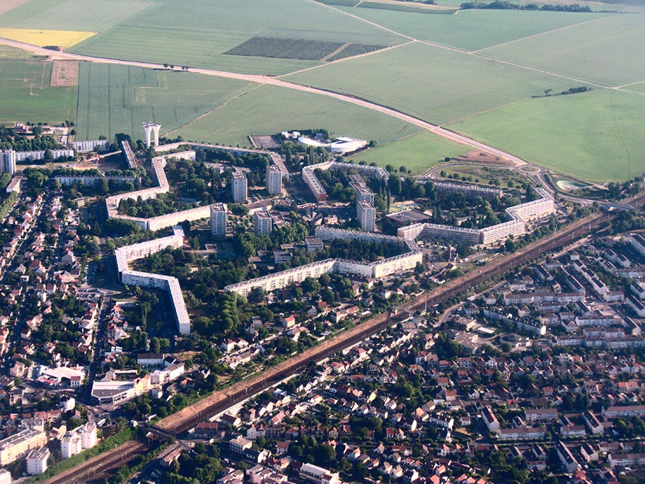 Vorstadt Le Quartier de la Fauconnière in Gonesse im Norden von Paris.