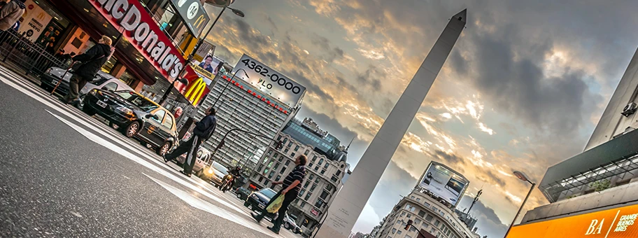 Obelisk in Buenos Aires, Argentinien.