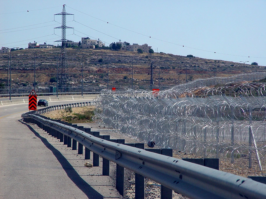 Stacheldraht in der Westbank.
