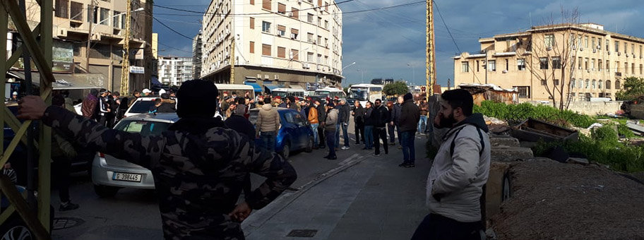 Proteste in der Innenstadt von Beirut, Februar 2020.