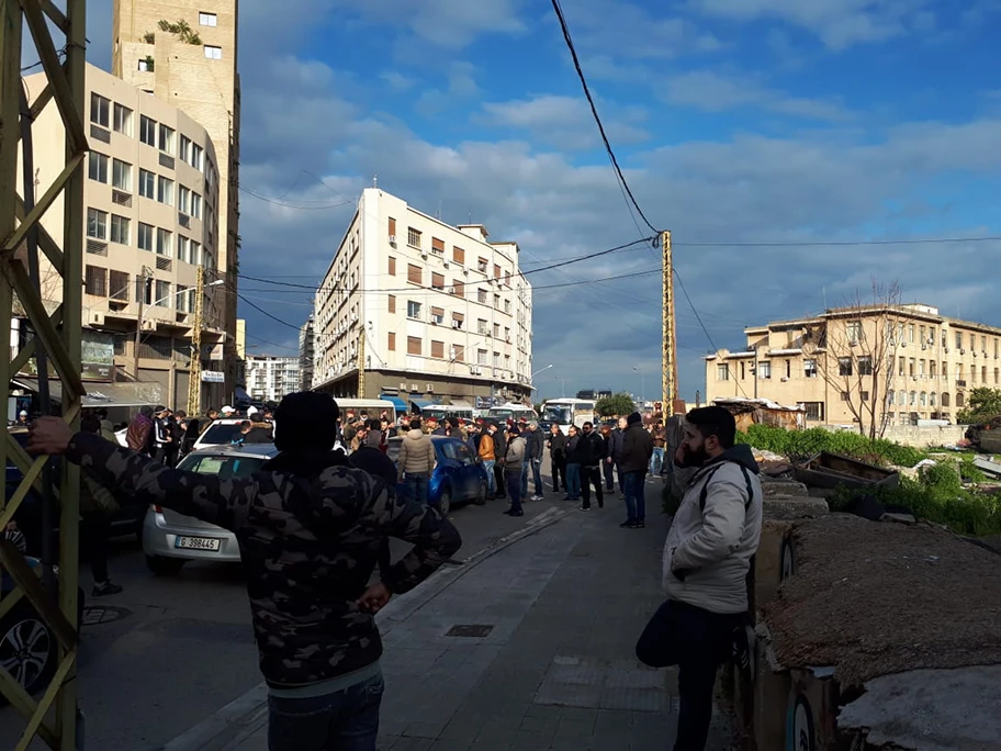 Proteste in der Innenstadt von Beirut, Februar 2020.