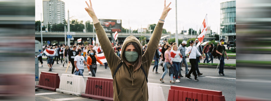 Proteste gegen Lukaschenko am 24. Oktober 2020 in Minsk, Belarus.