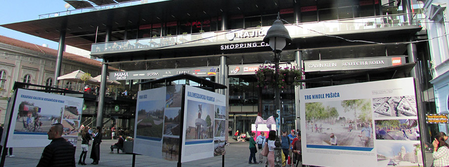 Das Einkaufszentrum Knez Mihailova in Belgrad, Oktober 2018.