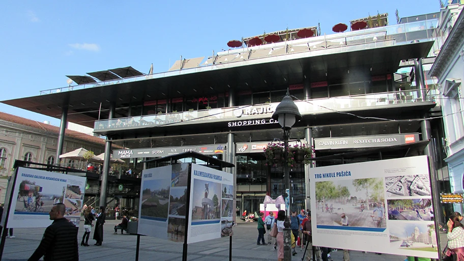 Das Einkaufszentrum Knez Mihailova in Belgrad, Oktober 2018.