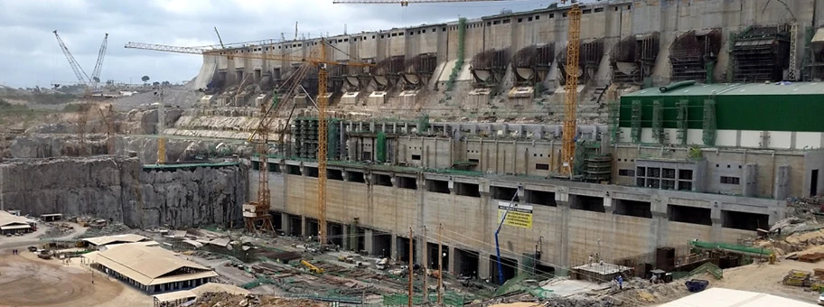 Grossbaustelle des Belo Monte-Staudamms in Brasilien.