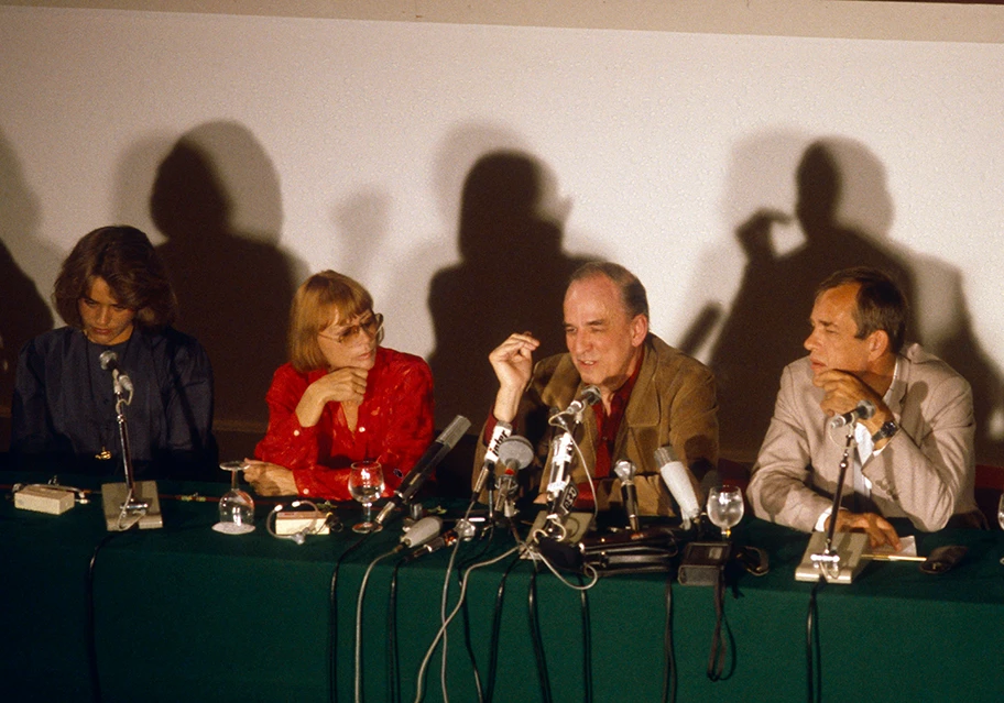 Der schwedischer Drehbuchautor, Film- und Theaterregisseur Ingmar Bergman am Filfestival von Venedig, September 1985.