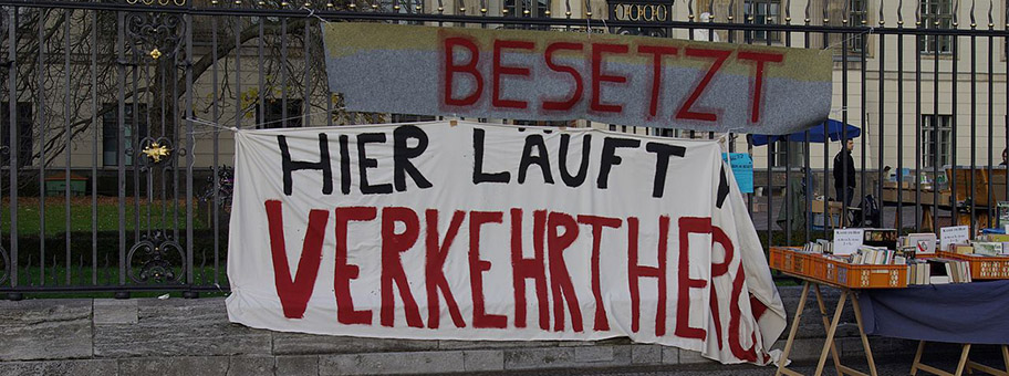 Besetzung der Humboldt-Universität zu Berlin, November 2009.