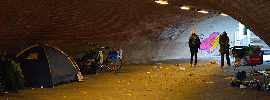 Obdachlos in Berlin.