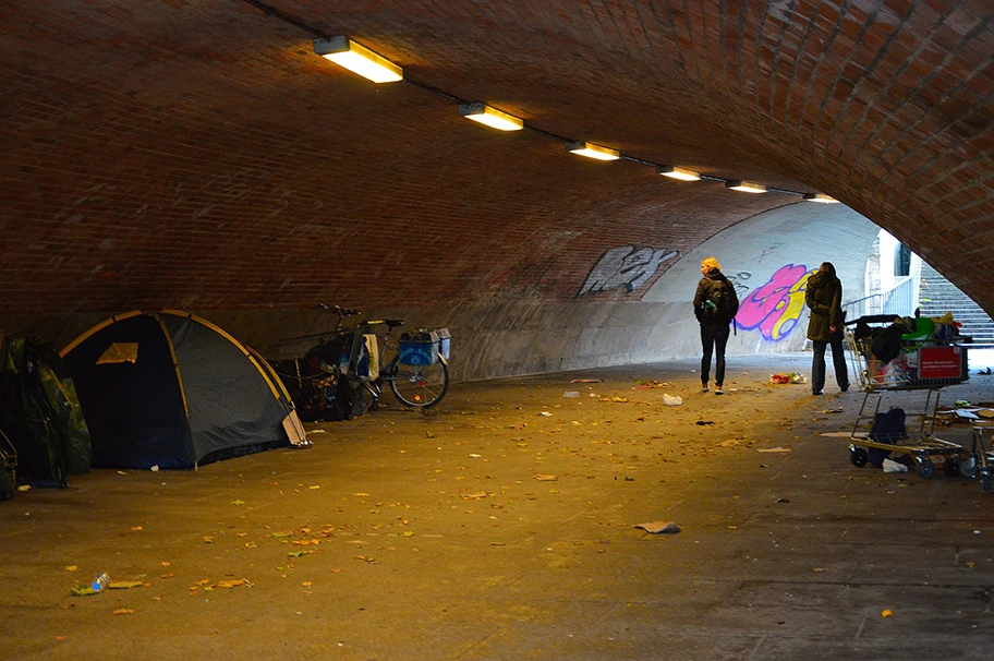 Obdachlos in Berlin.