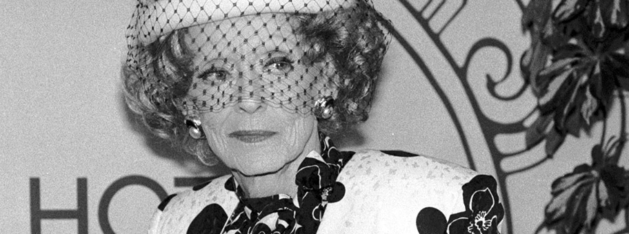 Die US-amerikanische Schauspielerin Bette Davis in Deauville, Frankreich, September 1987.