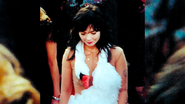 Björk mit ihrem legendären "Swan Dress" an den Academy Awards, Mai 2008.