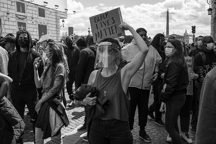 Black Lives Matter-Demo in Paris, Juni 2020.