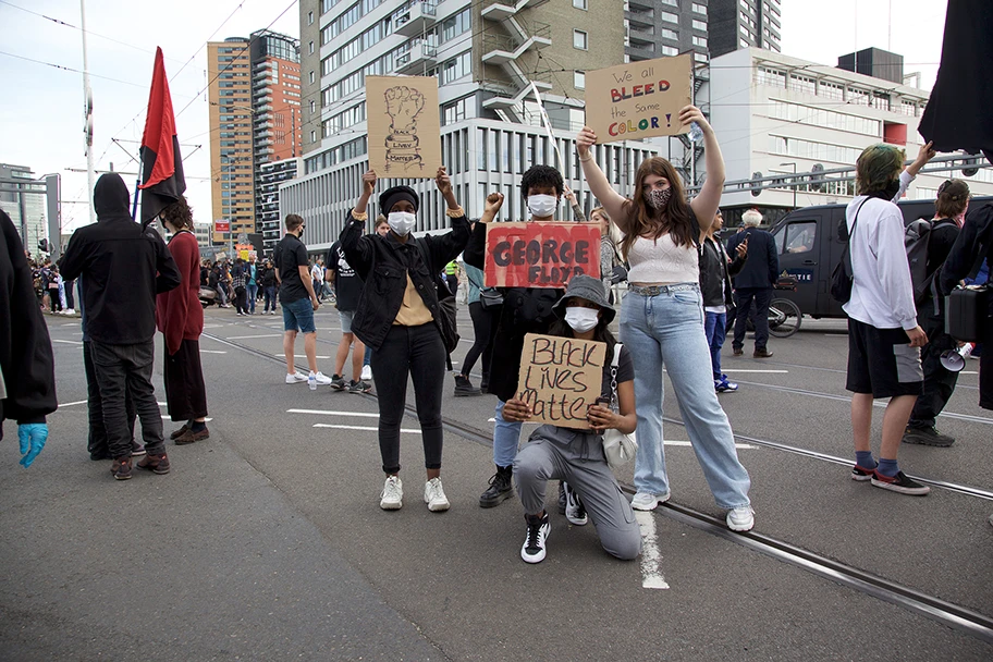 Black Lives Matter Demonstration in Rotterdam, Juni 2020.