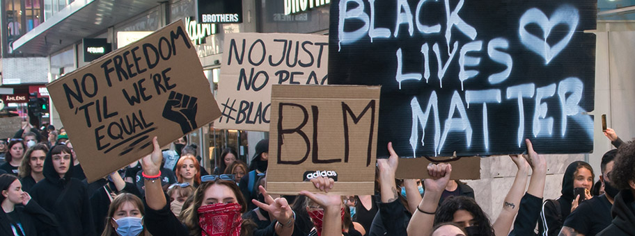 Black Lives Matter Demonstration in Stockholm, Juni 2020.