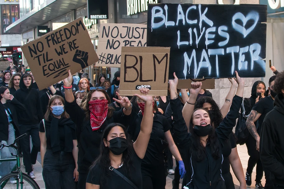 Black Lives Matter Demonstration in Stockholm, Juni 2020.