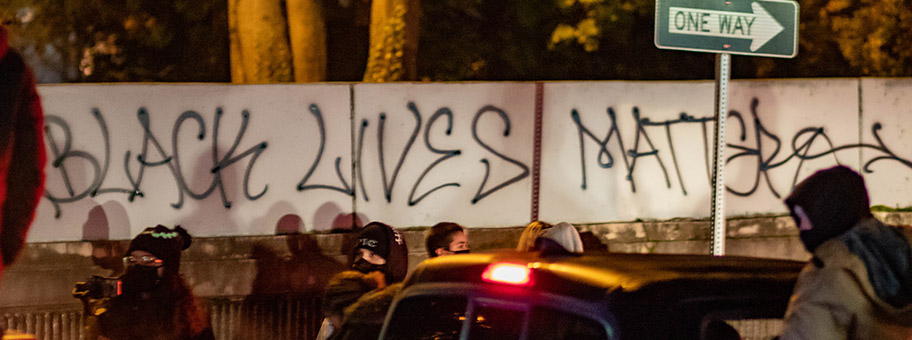 Black Lives Matter Graffiti, Dezember 2020.