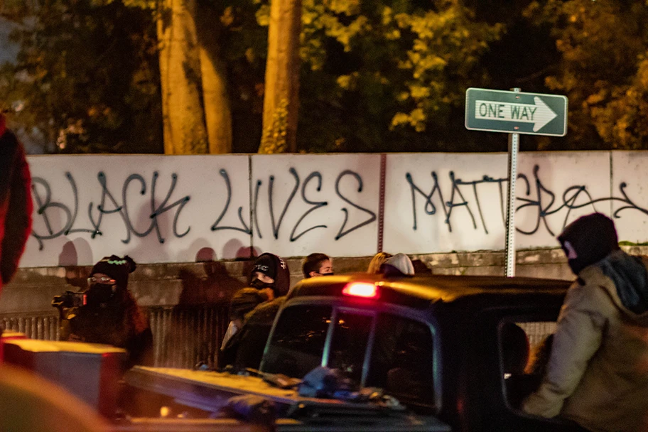 Black Lives Matter Graffiti, Dezember 2020.