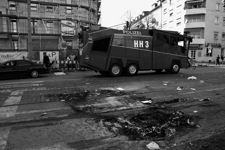 Polizeieinsatz an der Blockupy-Demonstration in Frankfurt