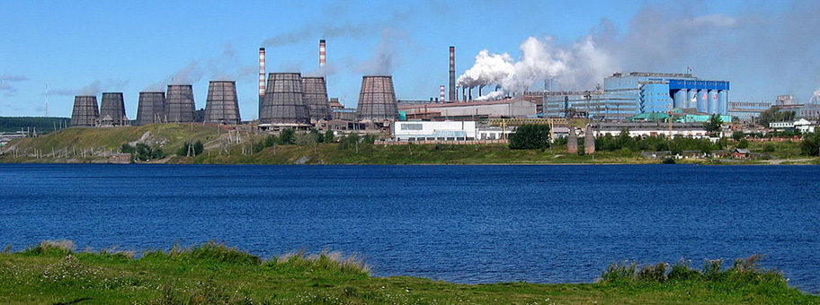 Aluminiumwerk in Russland.