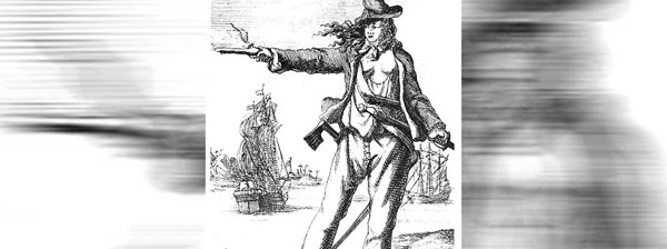 Die  legendäre Piratin Anne Bonny (1697-1720).