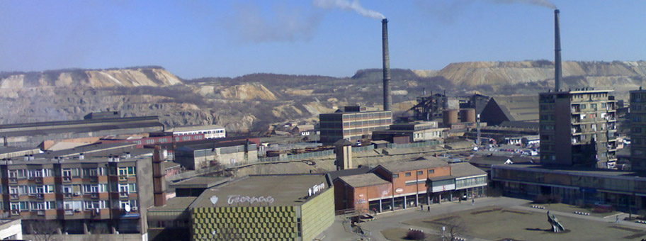 Die Kupfermine Cukaru Peki in Bor, Serbien.