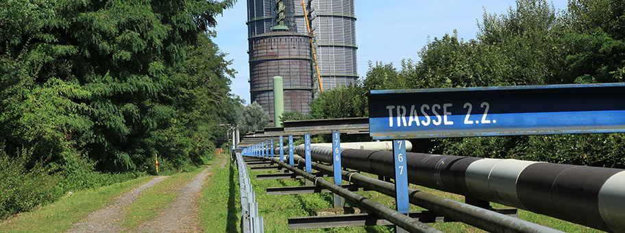 Gaspipeline der Ruhr Oel GmbH in Bottrop.