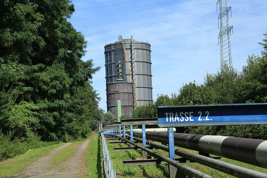 Gaspipeline der Ruhr Oel GmbH in Bottrop.