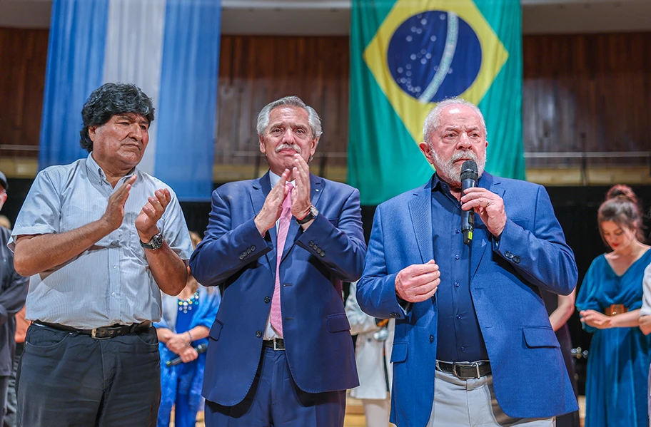 Lula da Silva (rechts) mit dem argentinischen Präsidenten Alberto Fernández am 24. Januar 2023 in Buenos Aires.