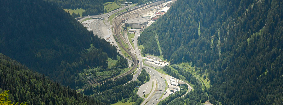 Der Brennerpass, von Norden aus gesehen.