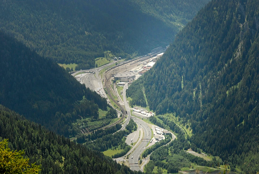 Der Brennerpass, von Norden aus gesehen.