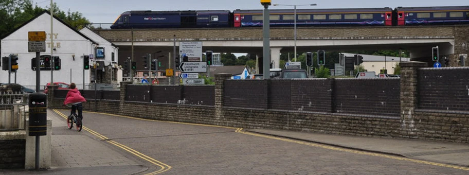 Die südenglische Stadt Bridgend in der Nähe von Bristol.