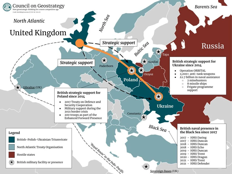 Das Britisch-Polnisch-Ukrainische Triumvirat.