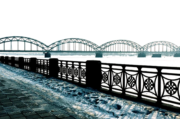 Brücke in Riga, Lettland.