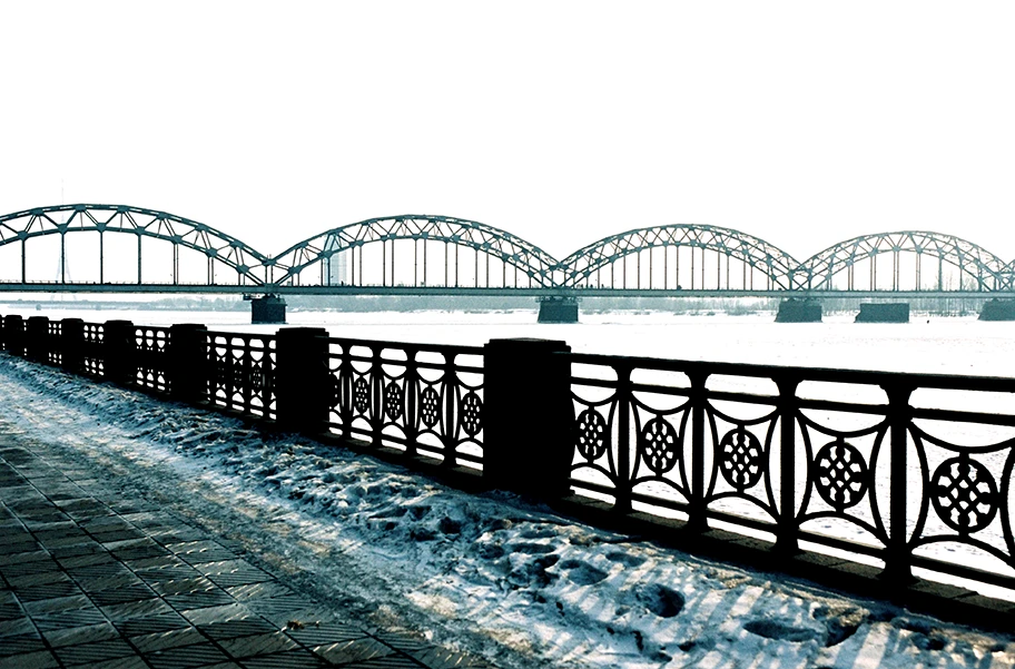 Brücke in Riga, Lettland.