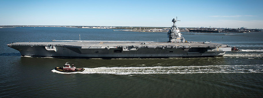 Der Flugzeugträger USS Gerald R. Ford, April 2017.