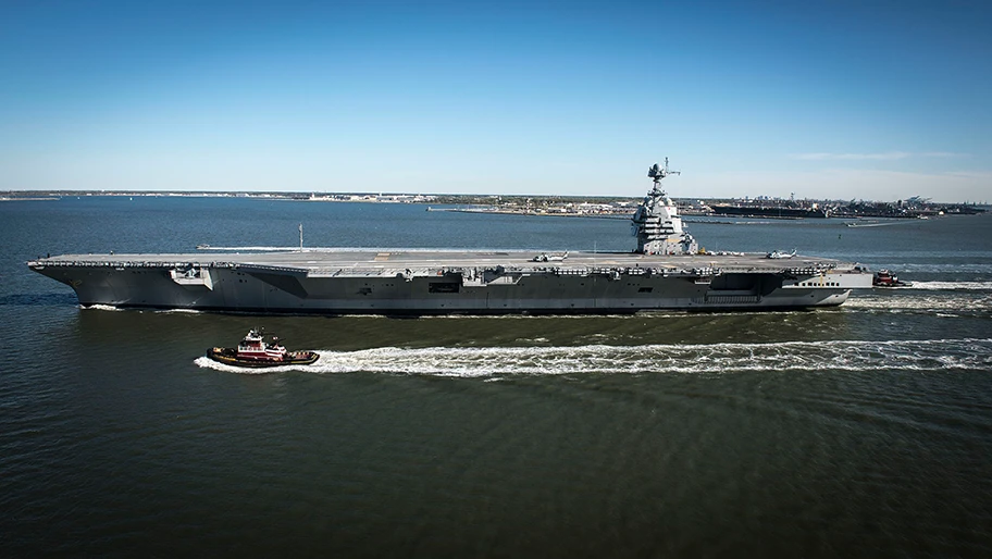 Der Flugzeugträger USS Gerald R. Ford, April 2017.