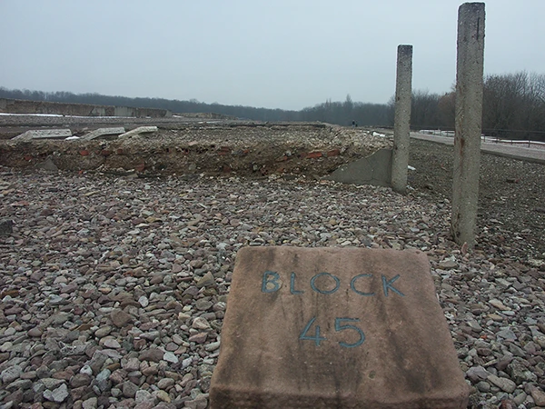 Überreste von Block 45 in Buchenwald.