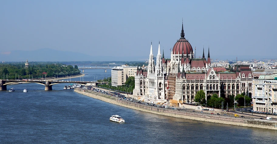 Das Parlamentsgebäude in Budapest.