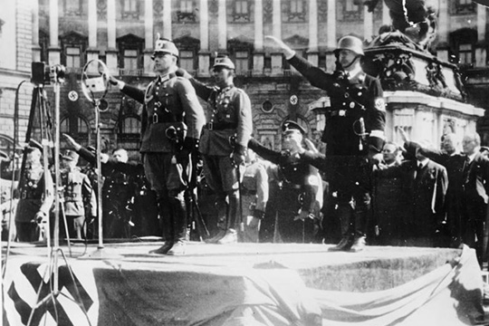 Wien, Vereidigung der Polizei auf Hitler am 16. März 1938.