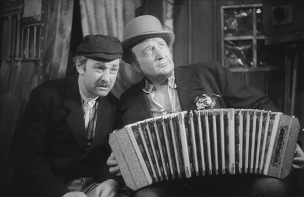 Generalprobe zu "Liliom" im Berliner Hebbeltheater am 25.4.1946 mit Hans Albers als Liliom.