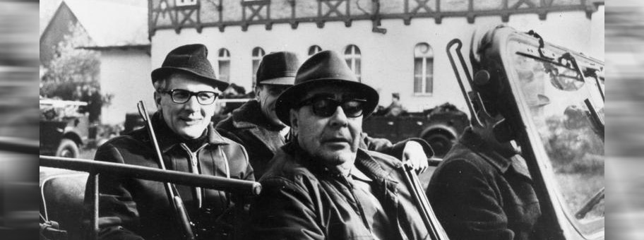 Erich Honecker und Leonid Breshnew auf einem Jagdausflug in der DDR 1971.