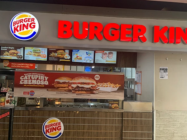 Angebote von Burger King. Auflage für Tabletts.
