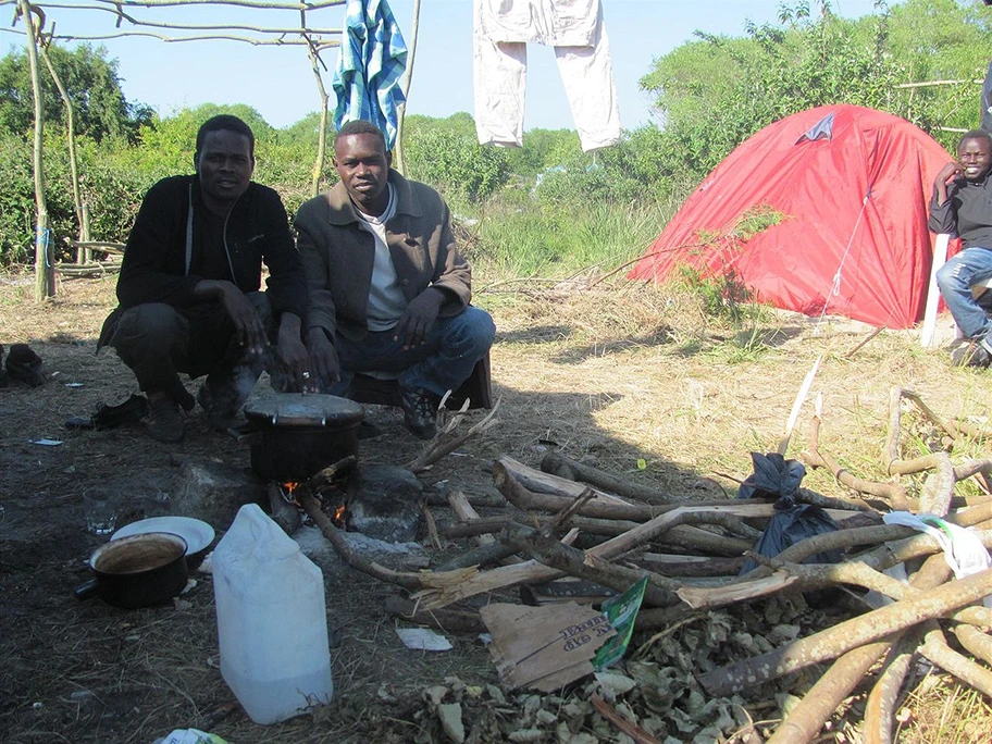 Sudanesische Flüchtlinge im «Dschungel» von Calais.